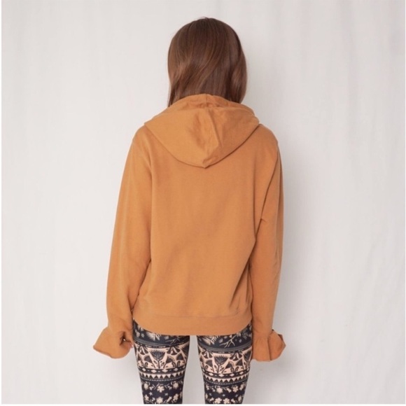 J. Crew Flare Cuff Hoodie Sweatshirt Womens 
Melted Caramel Size Large comfy - Picture 2 of 14